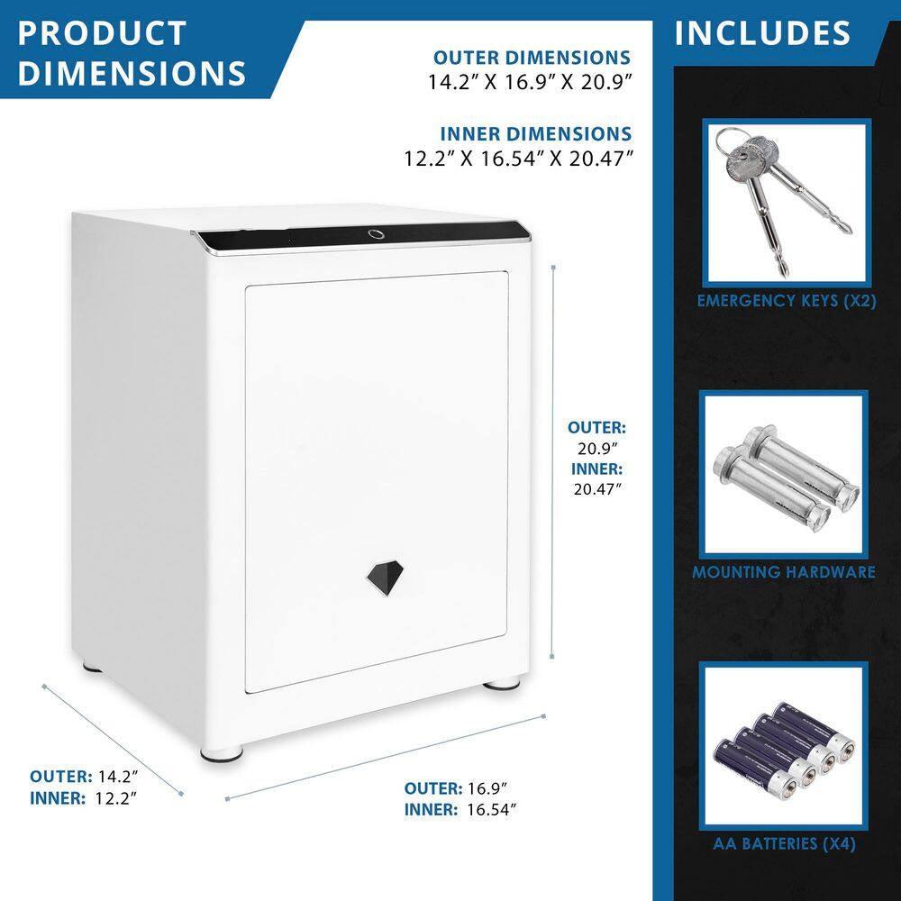 2.4 Cu. Ft. Touchscreen Biometric Keypad Security Safe
