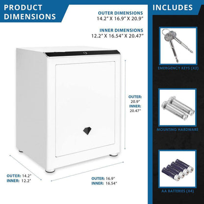 2.4 Cu. Ft. Touchscreen Biometric Keypad Security Safe