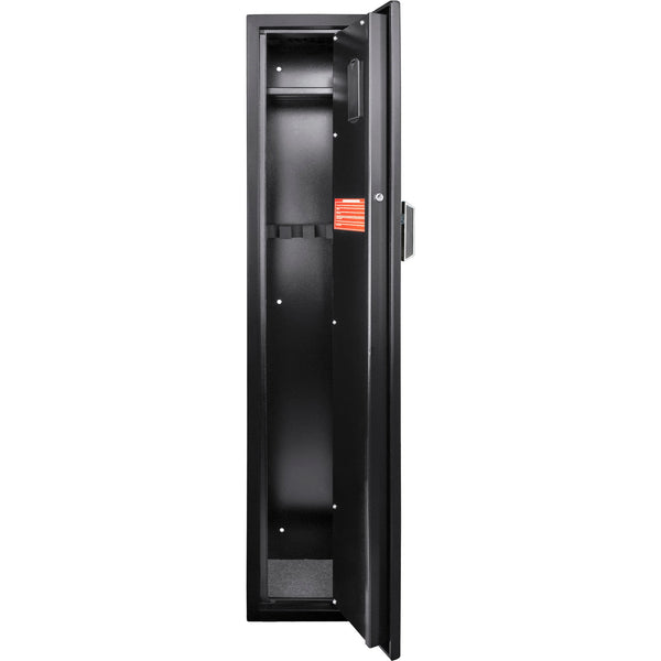 Biometric Rifle Safe Built for Secure Storage, 120-Fingerprint Module, Steel Construction, LED Interior Light