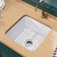 18 X 18 Inch Undermount or Drop in Fireclay Bar Sink White