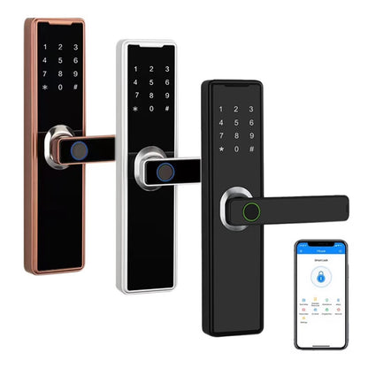 Bluetooth Fingerprint Keypad Touch for Apartment Smart Door Lock Keyless Entry Door Lock for Front Door ,Corrosion-Resistant