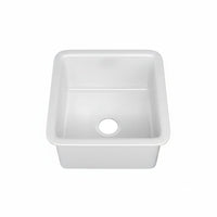 18 X 18 Inch Undermount or Drop in Fireclay Bar Sink White