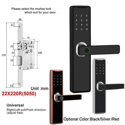 Bluetooth Fingerprint Keypad Touch for Apartment Smart Door Lock Keyless Entry Door Lock for Front Door ,Corrosion-Resistant
