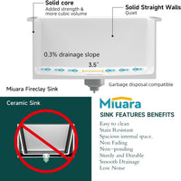 18 X 18 Inch Undermount or Drop in Fireclay Bar Sink White